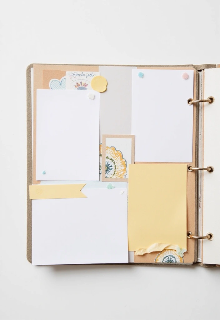 30 Minimalist Scrapbook Ideas for a Clean Modern Look - 16. Simple Interactive Elements