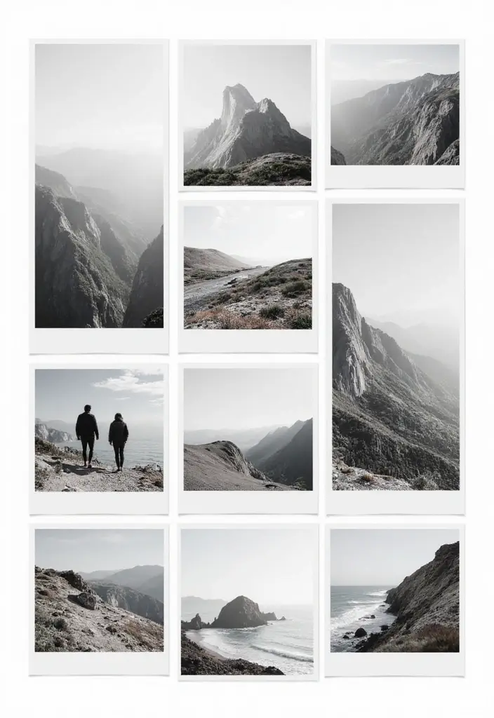 30 Minimalist Scrapbook Ideas for a Clean Modern Look - 17. Minimalist Photo Grids