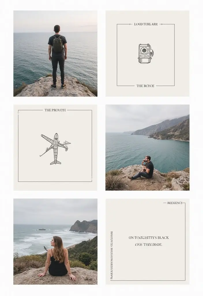 30 Minimalist Scrapbook Ideas for a Clean Modern Look - 7. Simple Graphics and Icons