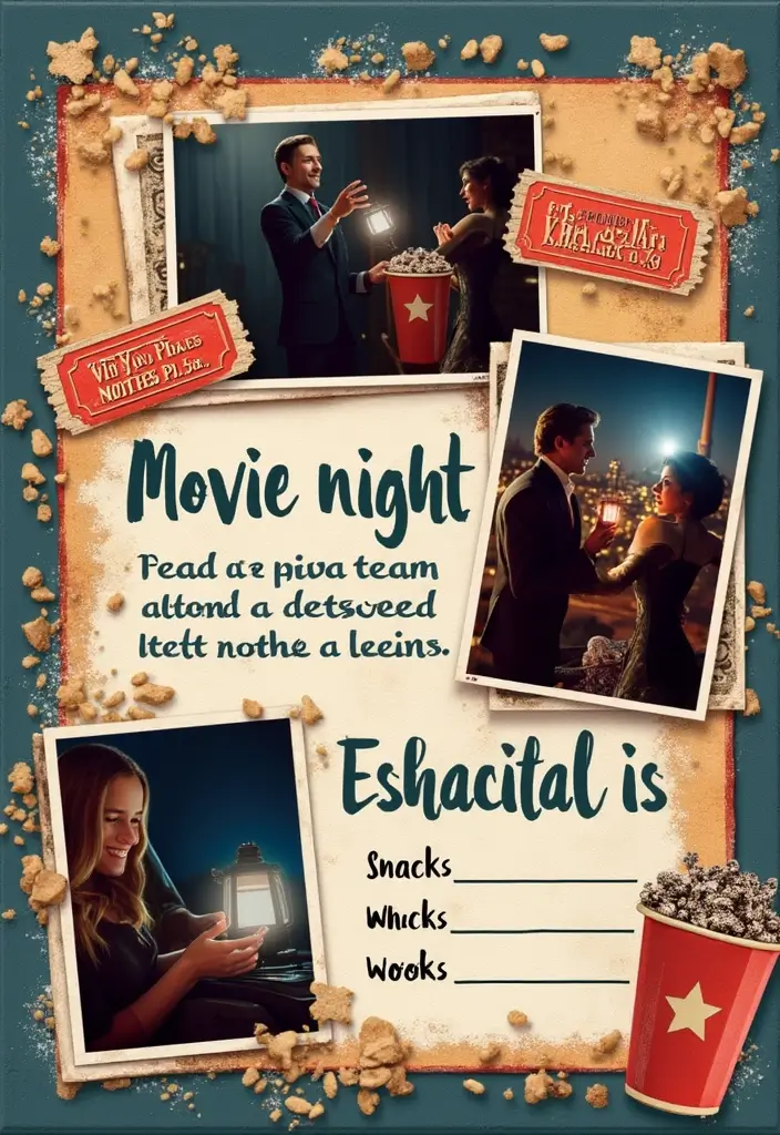 30 Movie Scrapbook Ideas for Film Fans and Pop Culture Lovers - 7. Scrapbook of Movie Nights