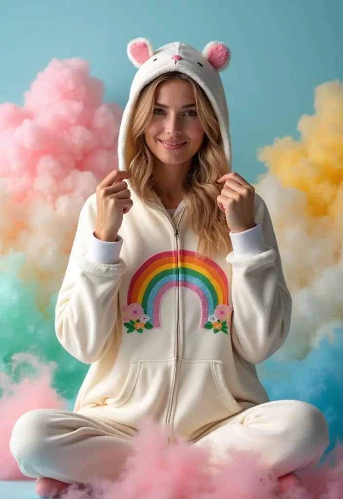 30 Onesie Painting Ideas for Eco-friendly Baby Showers and Gifts - 2. Colorful Rainbow Dreams