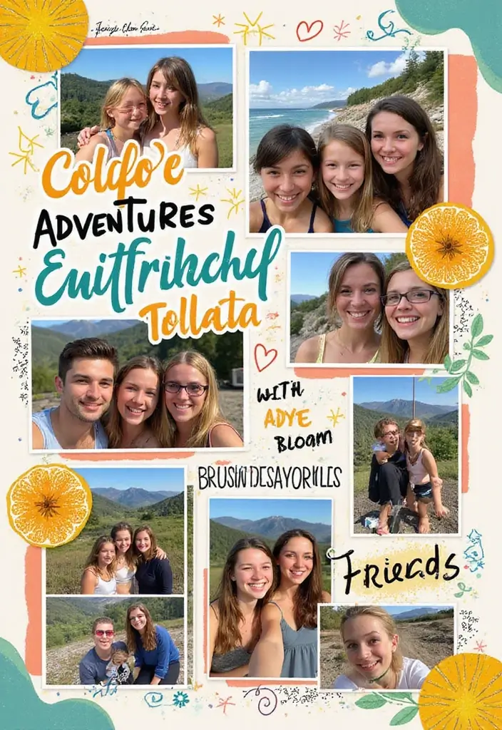 30 Photo Scrapbook Ideas to Showcase Your Favorite Shots 57 30 Photo Scrapbook Ideas to Showcase Your Favorite Shots - 13. Adventure with Friends