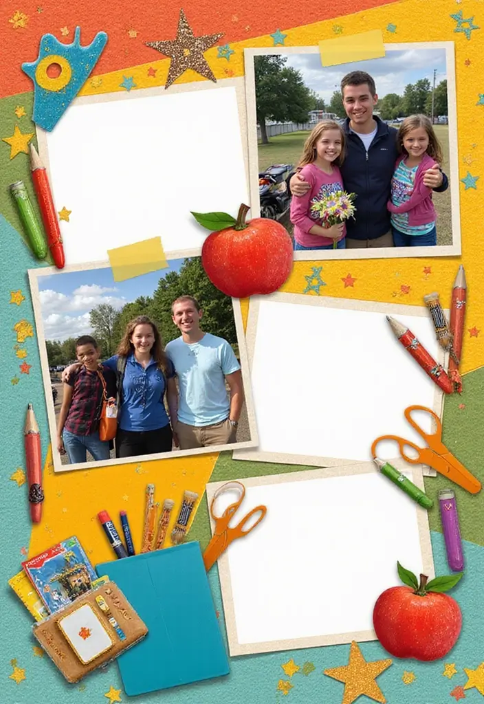 30 Photo Scrapbook Ideas to Showcase Your Favorite Shots 128 30 Photo Scrapbook Ideas to Showcase Your Favorite Shots - 26. School Days