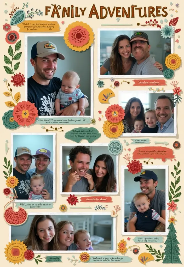 30 Photo Scrapbook Ideas to Showcase Your Favorite Shots 21 30 Photo Scrapbook Ideas to Showcase Your Favorite Shots - 5. Family Adventures