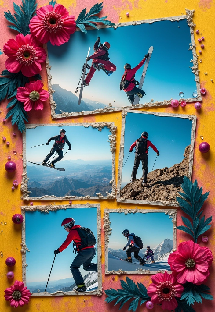 30 Photo Scrapbook Ideas to Showcase Your Favorite Shots 29 30 Photo Scrapbook Ideas to Showcase Your Favorite Shots - 7. Adventure Sports