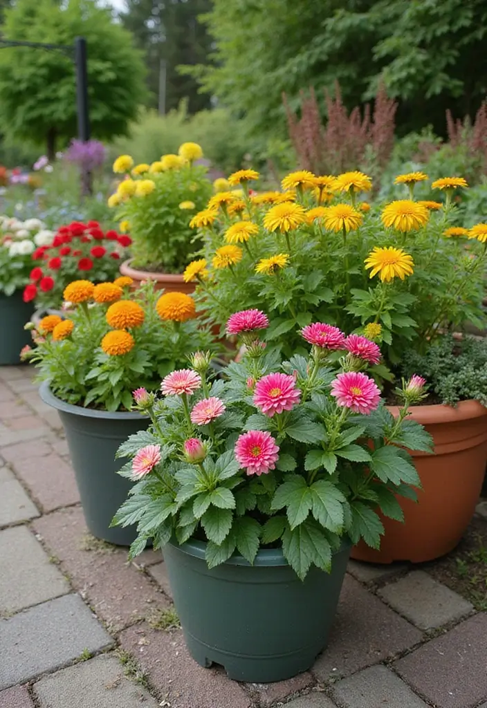 30 Planter Pot Painting Ideas for Home and Garden - 30. Seasonal Color Changes