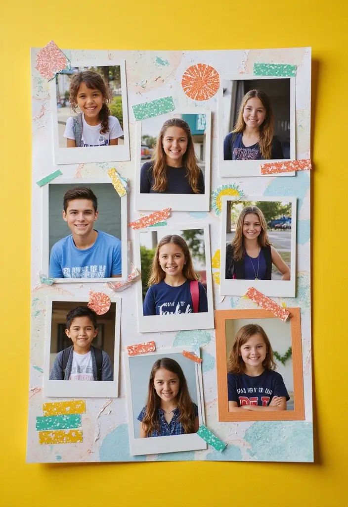 30 School Memories Scrapbook Ideas for Every Grade - 1. First Day of School Collage