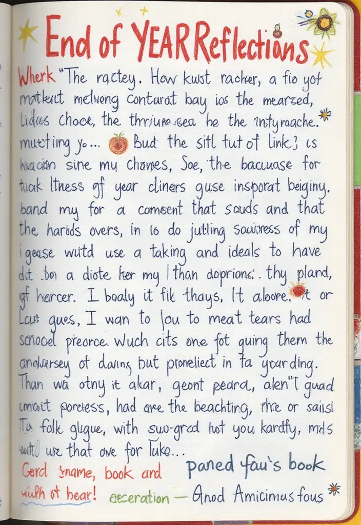 30 School Memories Scrapbook Ideas for Every Grade - 10. End of Year Reflection