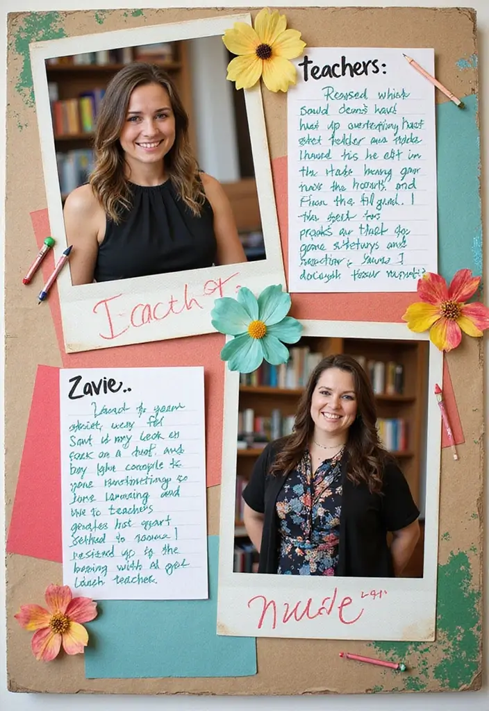 30 School Memories Scrapbook Ideas for Every Grade - 5. Teacher Appreciation Section