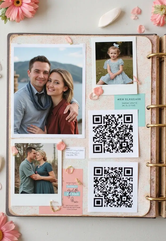 30 Sigma Gamma Rho Scrapbook Ideas to Show Your Pride - 17. QR Codes for Digital Memories