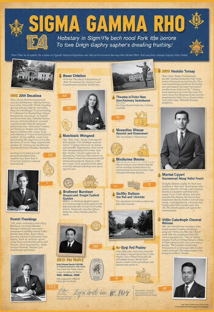 30 Sigma Gamma Rho Scrapbook Ideas to Show Your Pride - 18. Sorority History Timeline