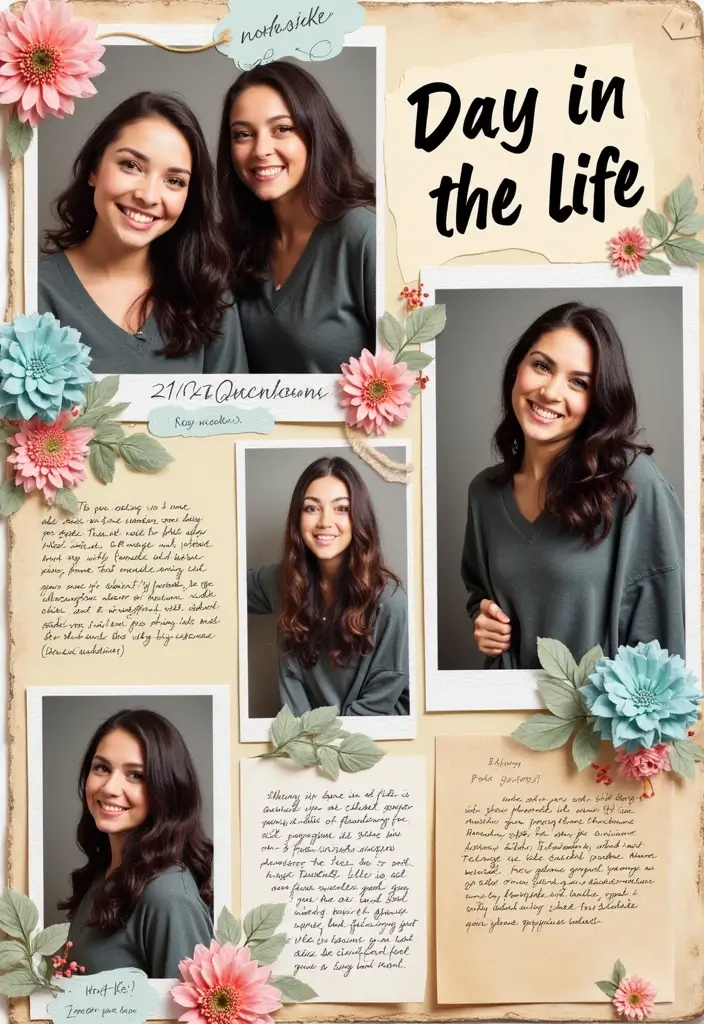 30 Sigma Gamma Rho Scrapbook Ideas to Show Your Pride - 26. A Day in the Life