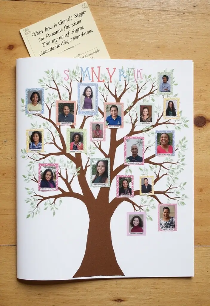 30 Sigma Gamma Rho Scrapbook Ideas to Show Your Pride - 29. Family Tree of Sisters
