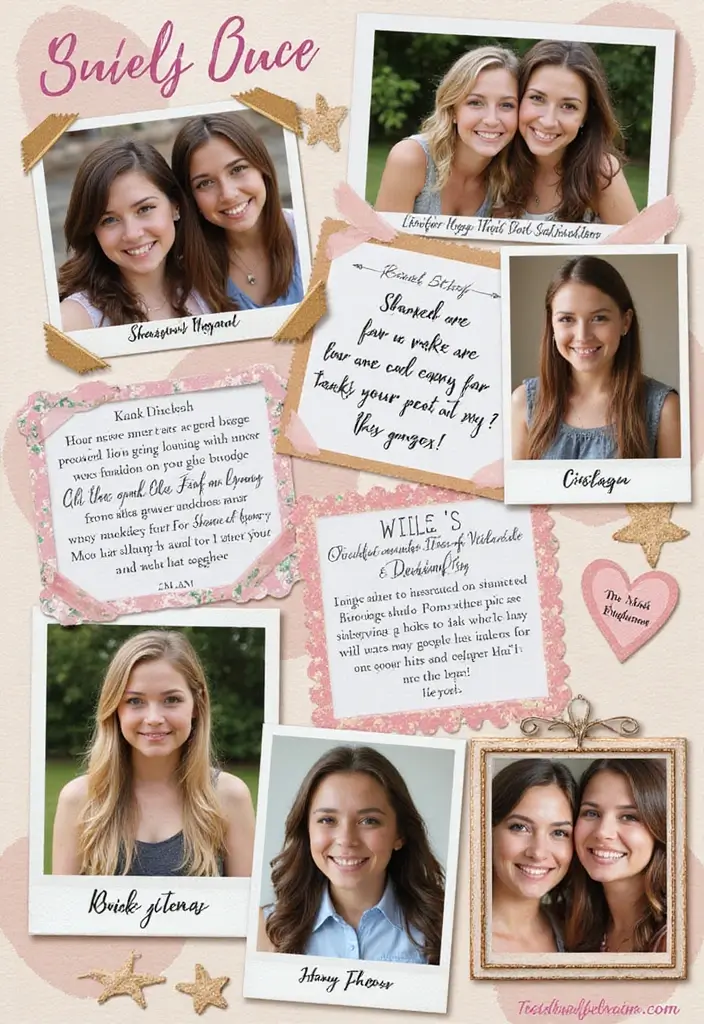 30 Sigma Gamma Rho Scrapbook Ideas to Show Your Pride - 3. Sister Spotlight Pages