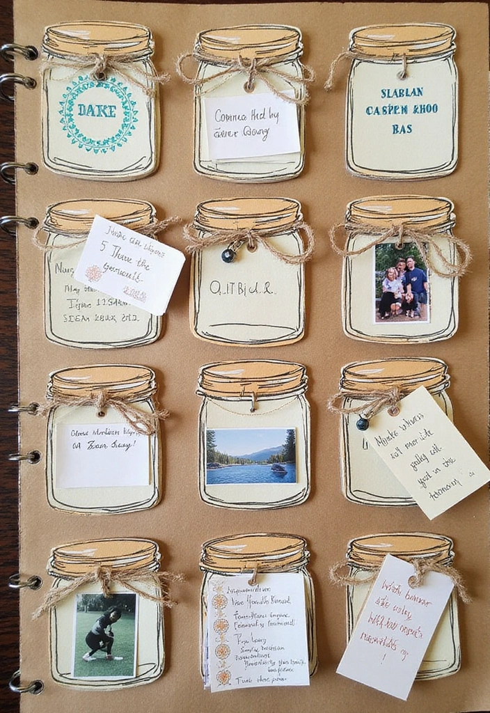 30 Sigma Gamma Rho Scrapbook Ideas to Show Your Pride - 5. Memory Jars