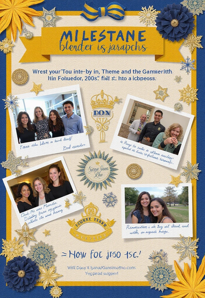 30 Sigma Gamma Rho Scrapbook Ideas to Show Your Pride - 9. Themed Milestones