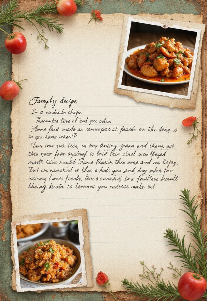 30 Simple Scrapbook Ideas for Beginners to Try - 24. Family Recipe Pages