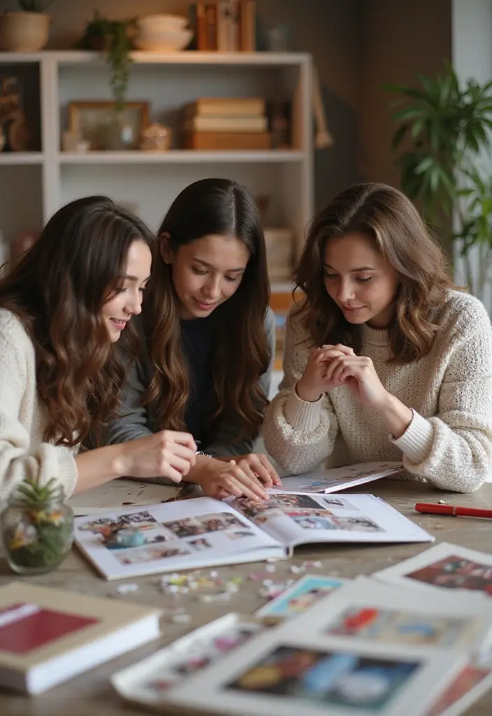 30 Simple Scrapbook Ideas for Beginners to Try - 28. Collaborative Scrapbooking