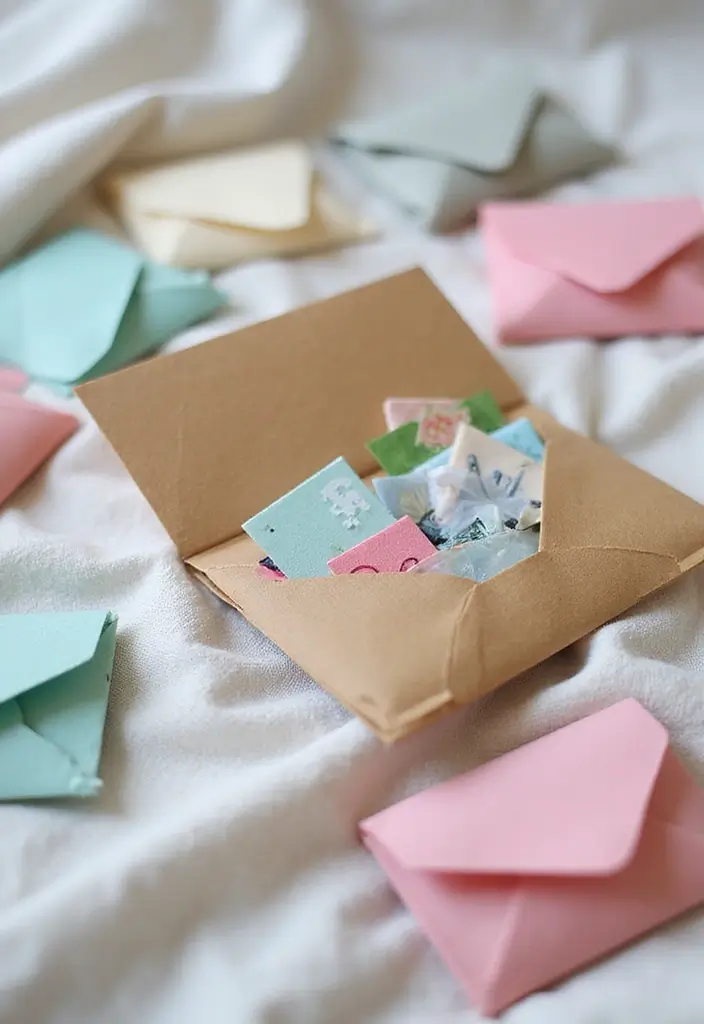 30 Small Scrapbook Ideas That Are Compact Yet Meaningful - 11. Miniature Envelope Scrapbook