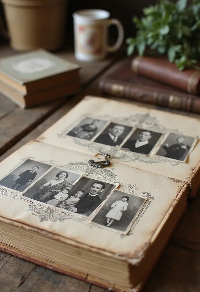30 Small Scrapbook Ideas That Are Compact Yet Meaningful - 13. Family Heritage Mini Scrapbook