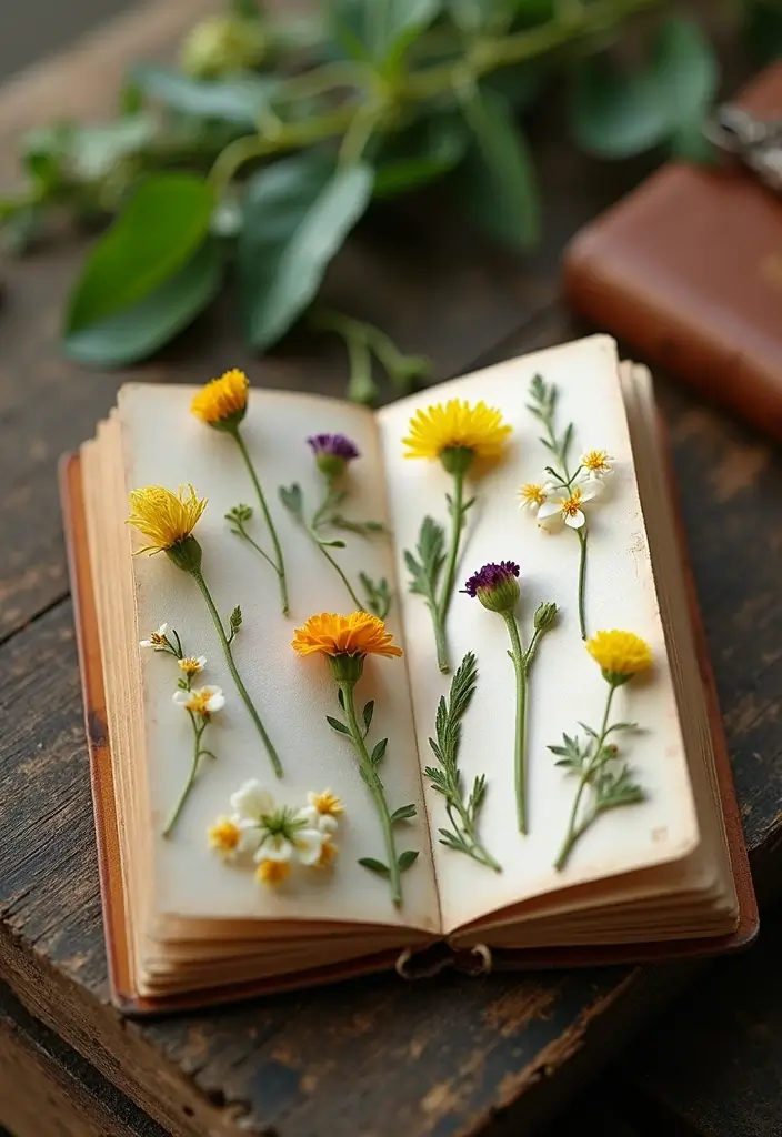 30 Small Scrapbook Ideas That Are Compact Yet Meaningful - 19. Tiny Nature Scrapbook