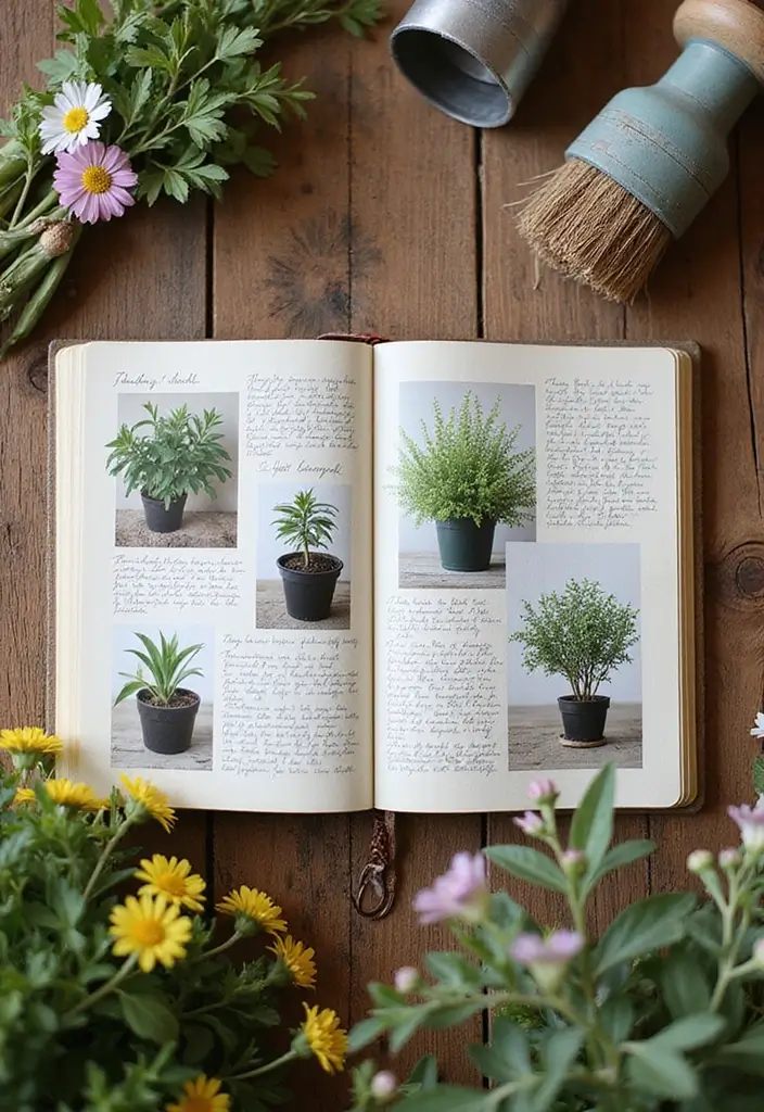 30 Small Scrapbook Ideas That Are Compact Yet Meaningful - 28. Compact Garden Journal