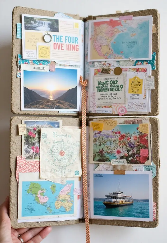 30 Small Scrapbook Ideas That Are Compact Yet Meaningful - 9. DIY Postcard Scrapbook