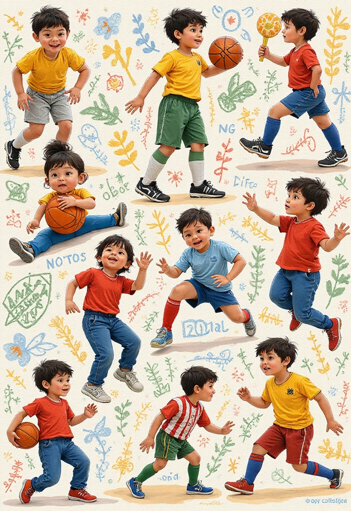 30 Sport Scrapbook Ideas to Celebrate Your Wins - 14. Game Highlights Illustrations