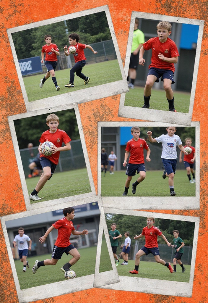 30 Sport Scrapbook Ideas to Celebrate Your Wins - 2. Action Shots Collage