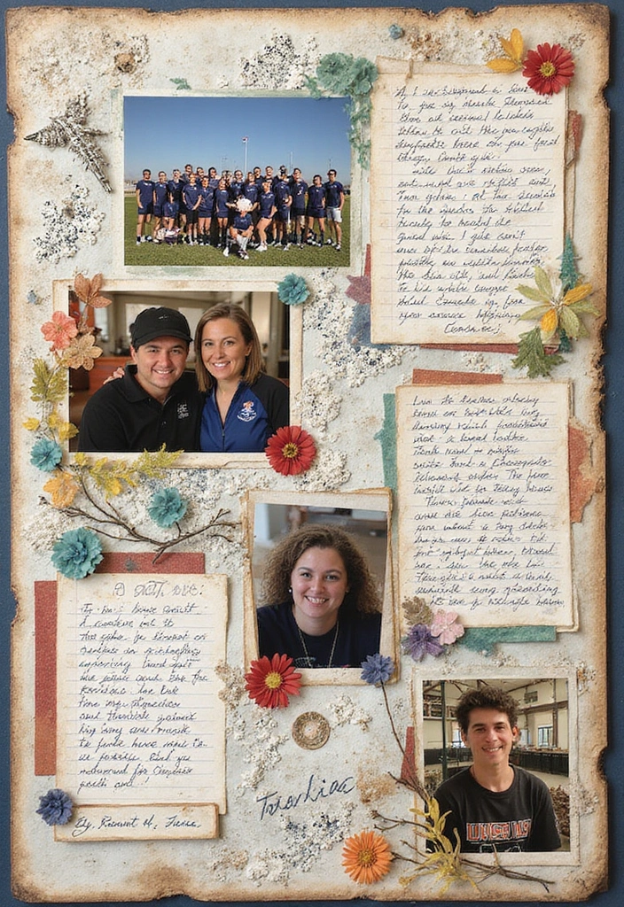 30 Sport Scrapbook Ideas to Celebrate Your Wins - 7. Highlighting Important Coaches