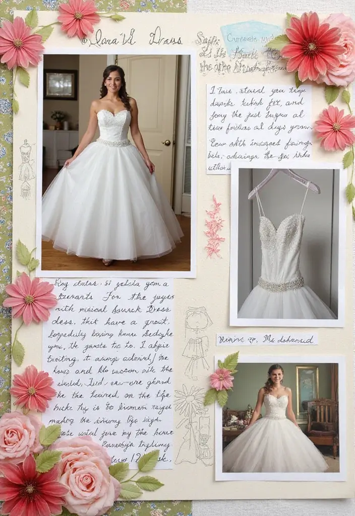 30 Sweet 16 Scrapbook Ideas for a Birthday to Remember - 21. Your Dress Story