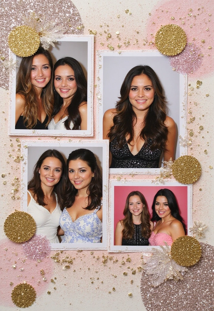 30 Sweet 16 Scrapbook Ideas for a Birthday to Remember - 4. Glitter and Glamour Pages