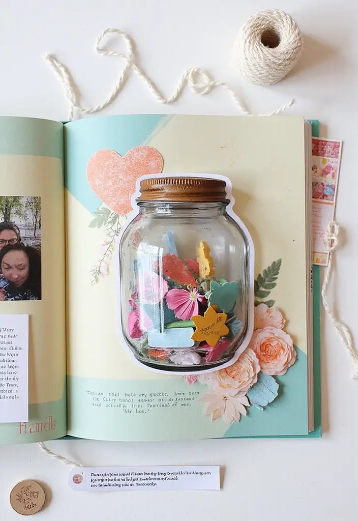 30 Sweet 16 Scrapbook Ideas for a Birthday to Remember - 5. Memory Jar Page