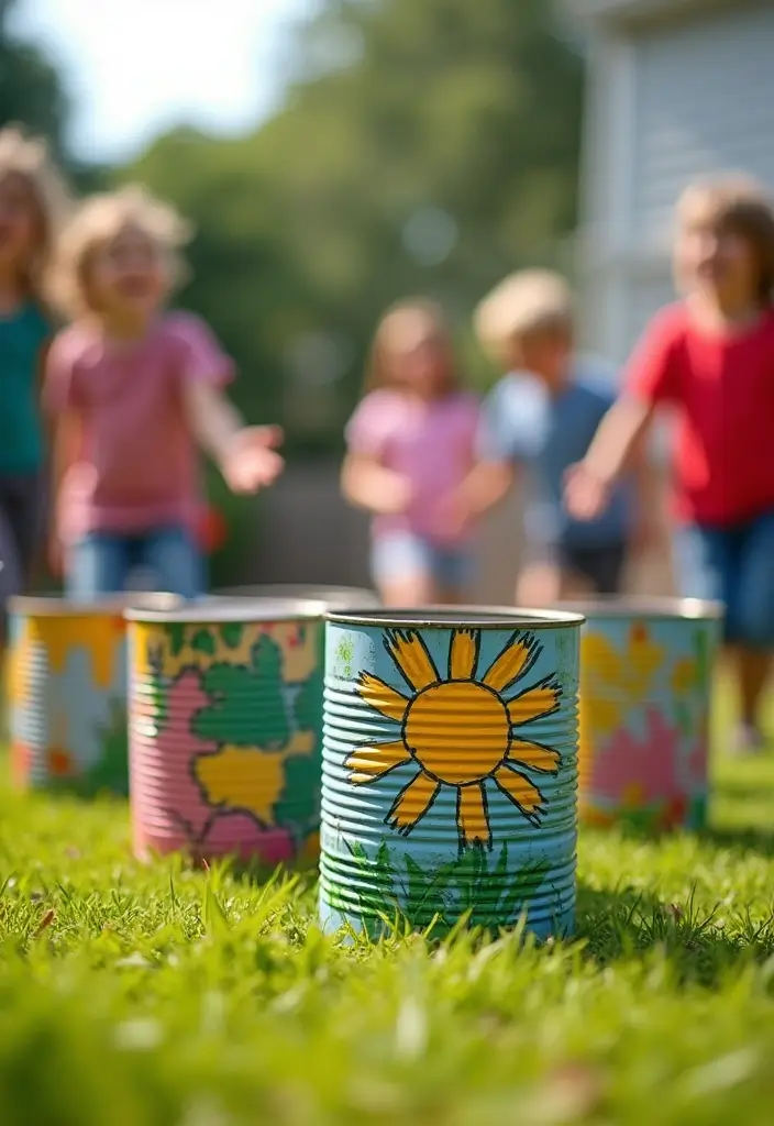 30 Tin Can Painting Ideas for Upcycled Home Decor - 12. Interactive Games