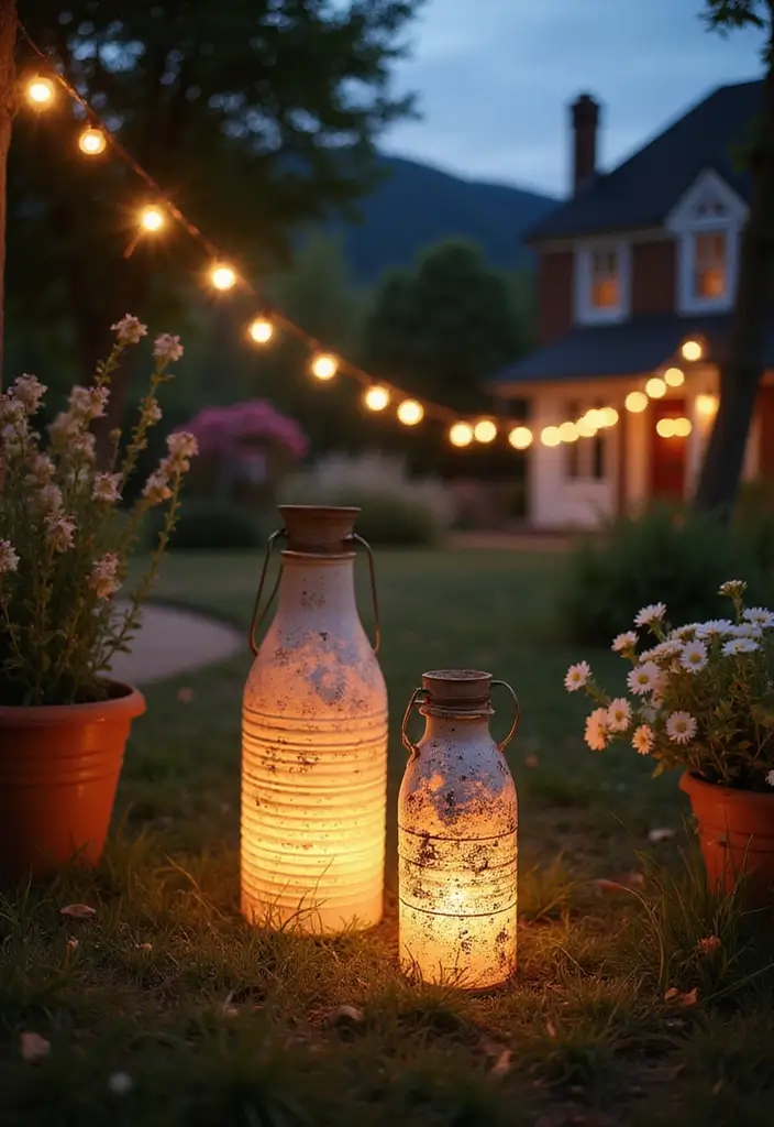 30 Tin Can Painting Ideas for Upcycled Home Decor - 18. Outdoor Lighting
