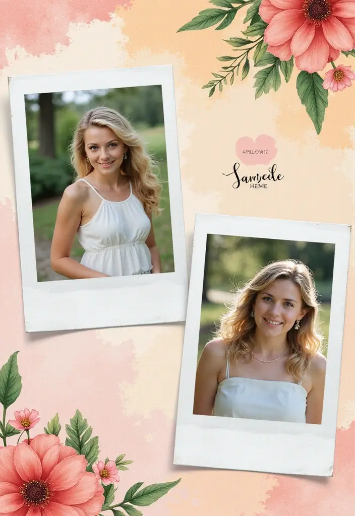 30 Vintage Scrapbook Ideas for a Timeless Look - 16. Hand-painted Backgrounds