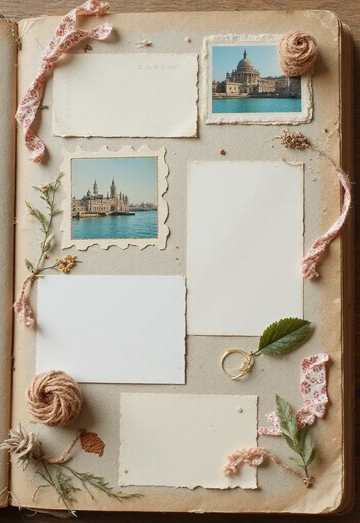 30 Vintage Scrapbook Ideas for a Timeless Look - 2. Vintage Postcard Inserts