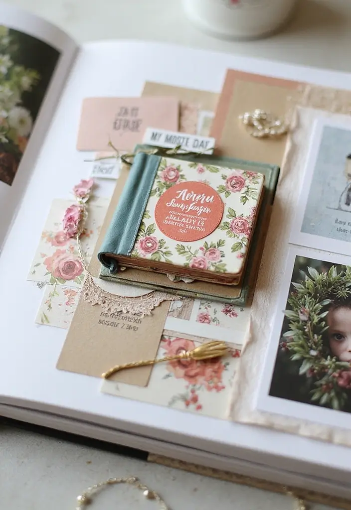 30 Vintage Scrapbook Ideas for a Timeless Look - 24. Mini Scrapbook within a Scrapbook