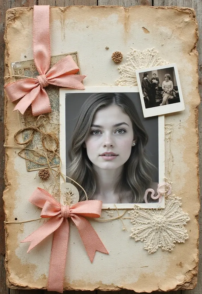 30 Vintage Scrapbook Ideas for a Timeless Look - 9. Vintage Ribbons and Twine