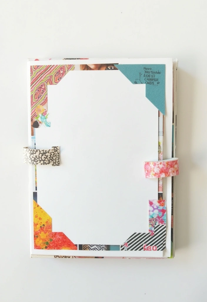 30 Washi Tape Scrapbook Ideas You’ll Want to Copy - 2. Washi Tape Photo Corners