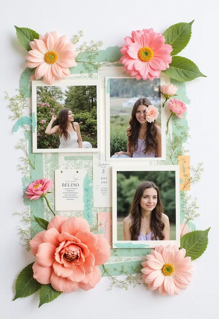 30 Washi Tape Scrapbook Ideas You’ll Want to Copy - 21. Washi Tape Floral Accents