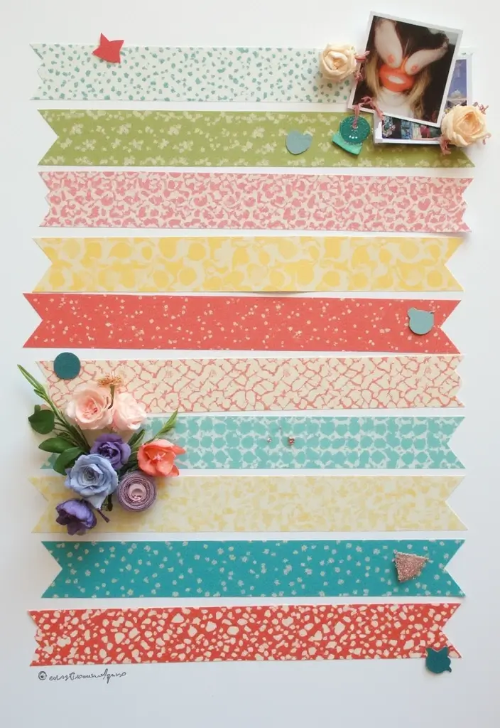 30 Washi Tape Scrapbook Ideas You’ll Want to Copy - 4. Layered Washi Tape Designs