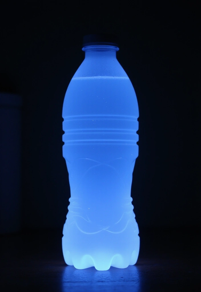 30 Water Bottle Painting Ideas to Make Hydration Fun - 14. Glow in the Dark Paint for Night Adventures