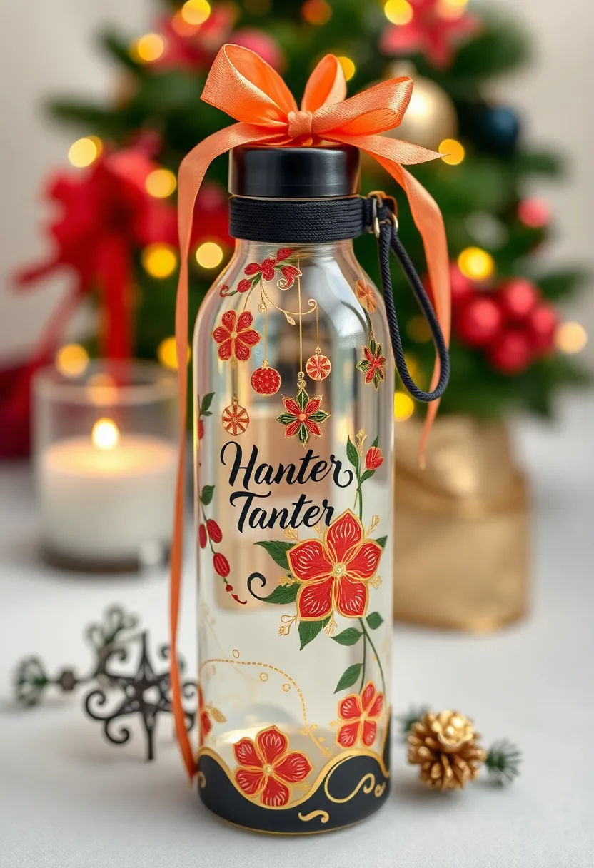 30 Water Bottle Painting Ideas to Make Hydration Fun - 29. Custom Water Bottle Gift