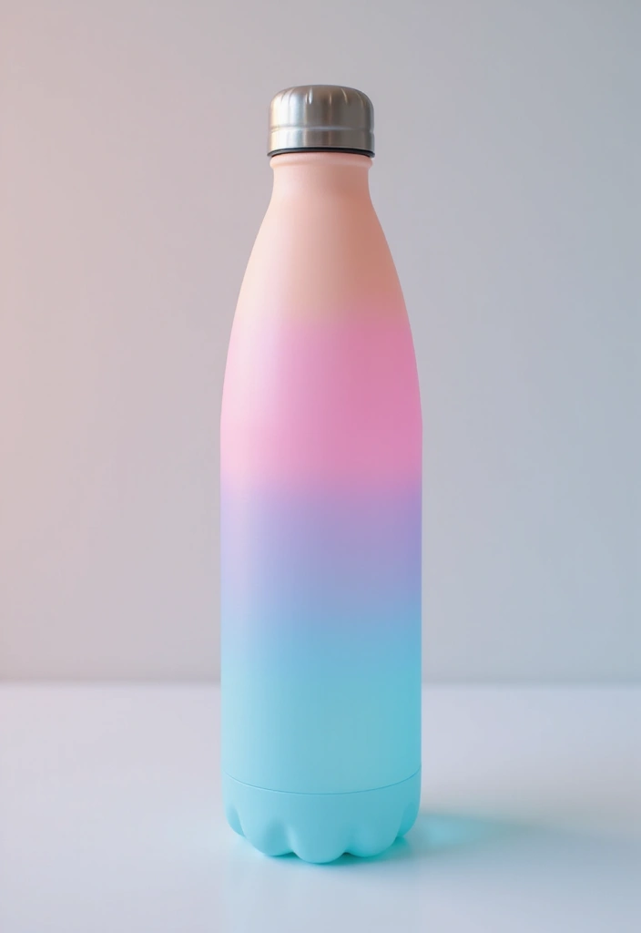 30 Water Bottle Painting Ideas to Make Hydration Fun - 9. Ombre Color Fade