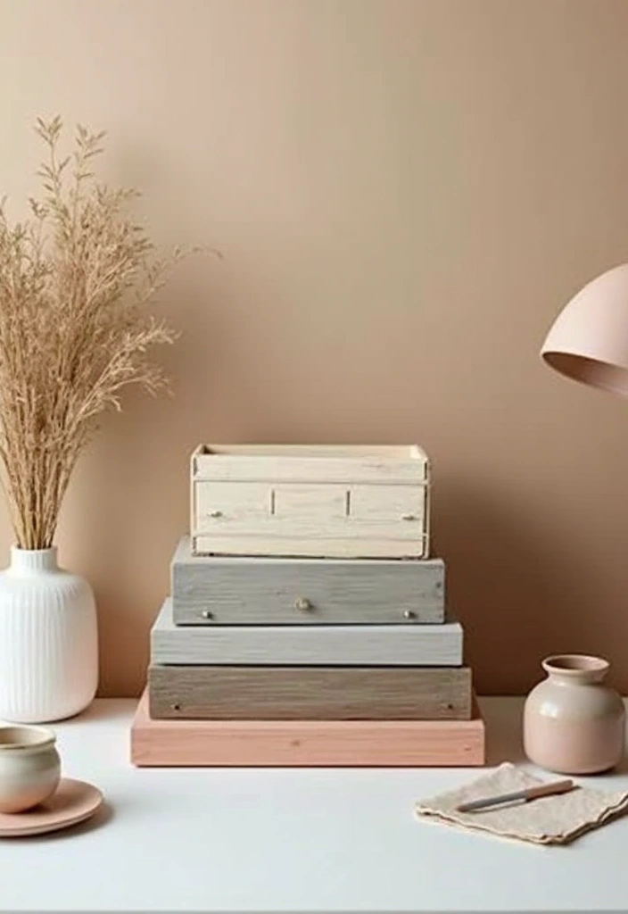 30 Wooden Box Painting Ideas to Add Rustic Charm 61 30 Wooden Box Painting Ideas to Add Rustic Charm - 15. Monochromatic Magic