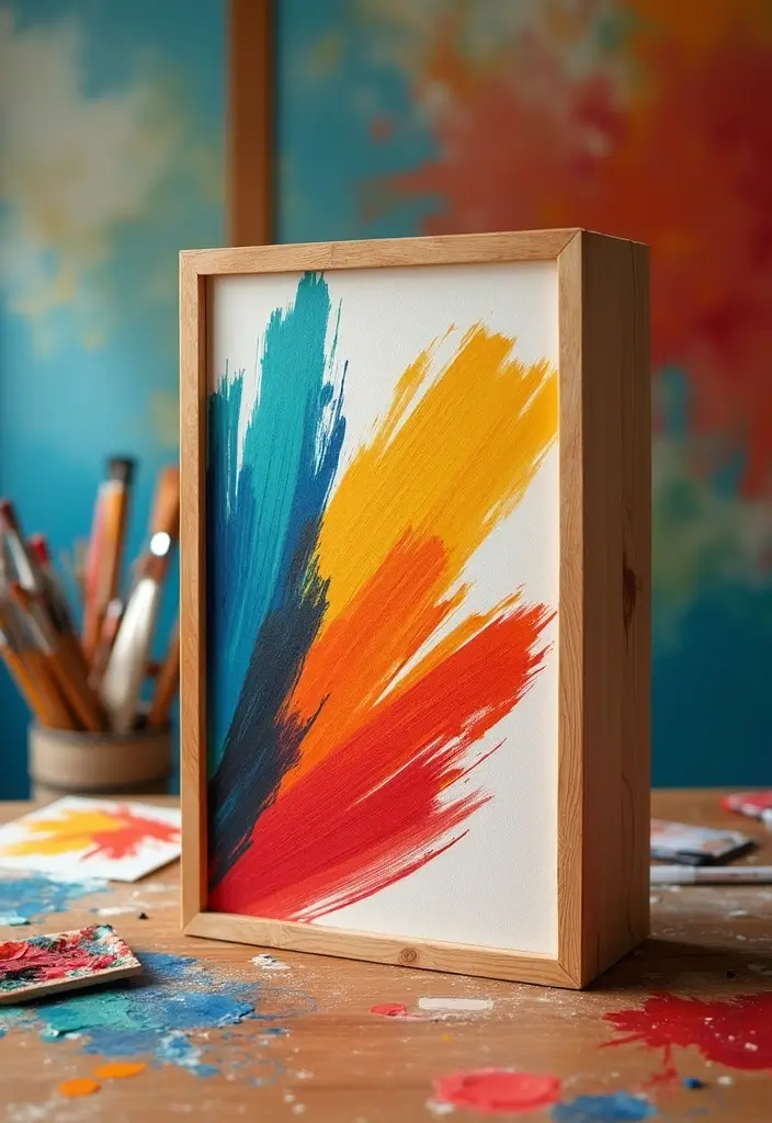 30 Wooden Box Painting Ideas to Add Rustic Charm 66 30 Wooden Box Painting Ideas to Add Rustic Charm - 16. Artistic Brush Strokes