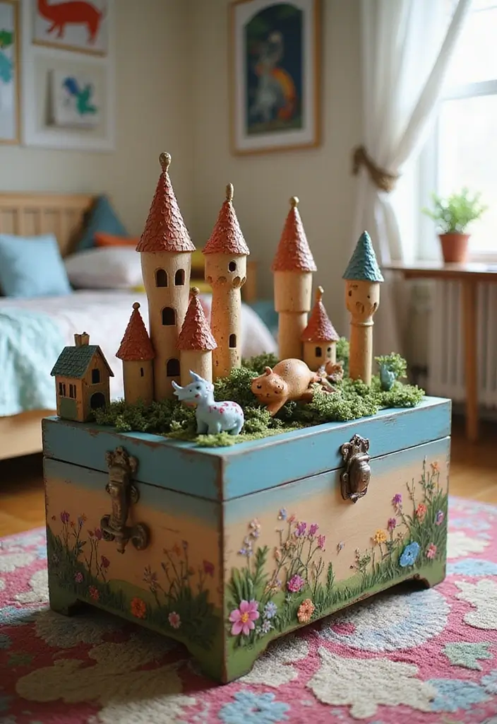 30 Wooden Box Painting Ideas to Add Rustic Charm 71 30 Wooden Box Painting Ideas to Add Rustic Charm - 17. Fairy Tale Themes