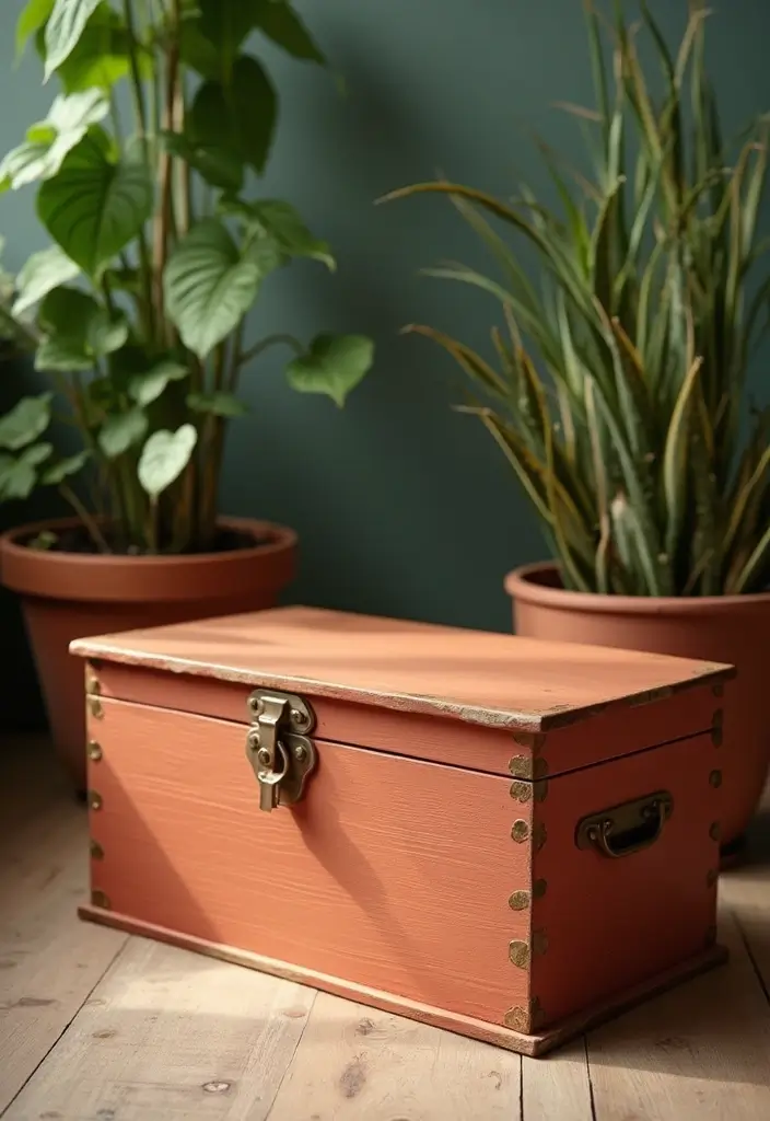 30 Wooden Box Painting Ideas to Add Rustic Charm 78 30 Wooden Box Painting Ideas to Add Rustic Charm - 18. Terra Cotta Style