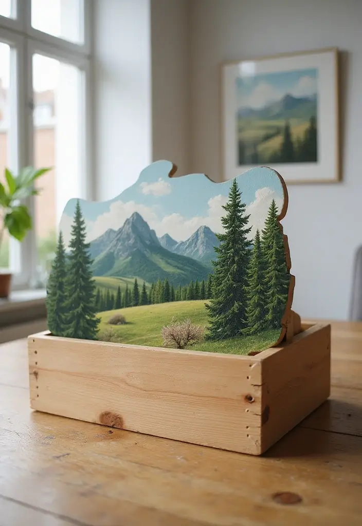 30 Wooden Box Painting Ideas to Add Rustic Charm 86 30 Wooden Box Painting Ideas to Add Rustic Charm - 20. Nature Scenes